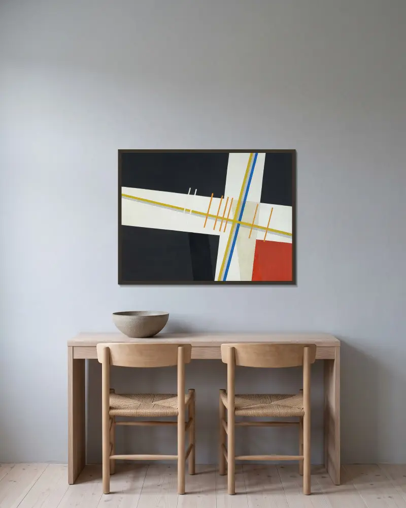 Am 3 von László Moholy-Nagy gerahmt an einer Wand