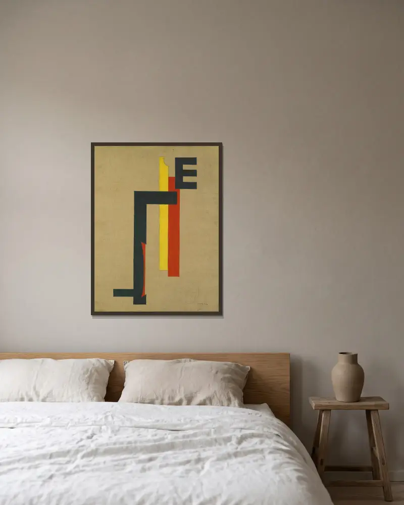 Obraz E (E Picture), László Moholy-Nagy w ramie na ścianie