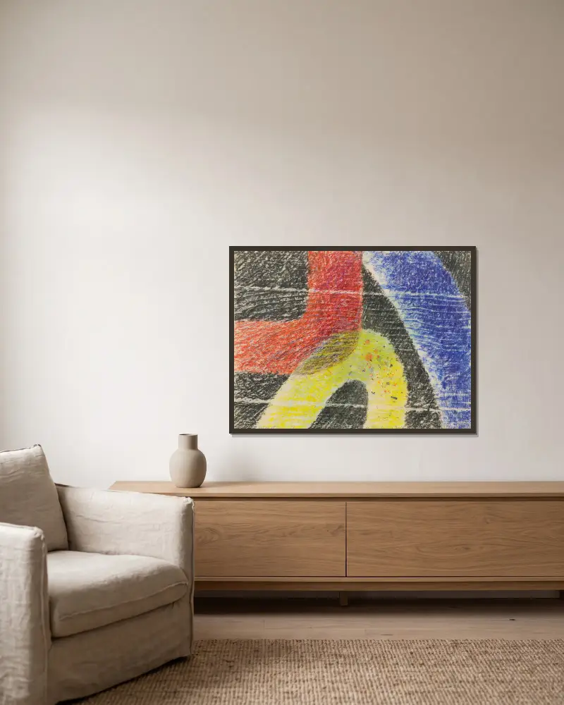 Bez názvu, 1938, László Moholy-Nagy v rámu na stěně