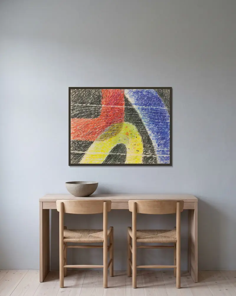 Bez názvu, 1938, László Moholy-Nagy v rámu na stěně