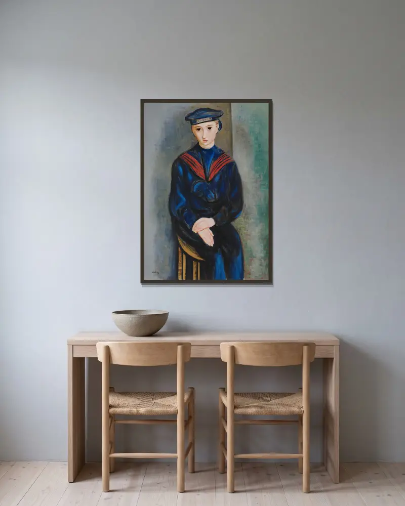 Ung sjöman, Raoul Michaux av Moïse Kisling inramad på en vägg