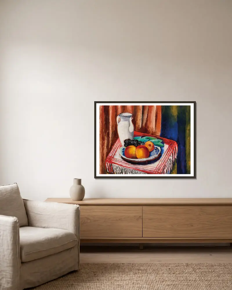 Zátiší (Nature Morte), Moïse Kisling v rámu na stěně