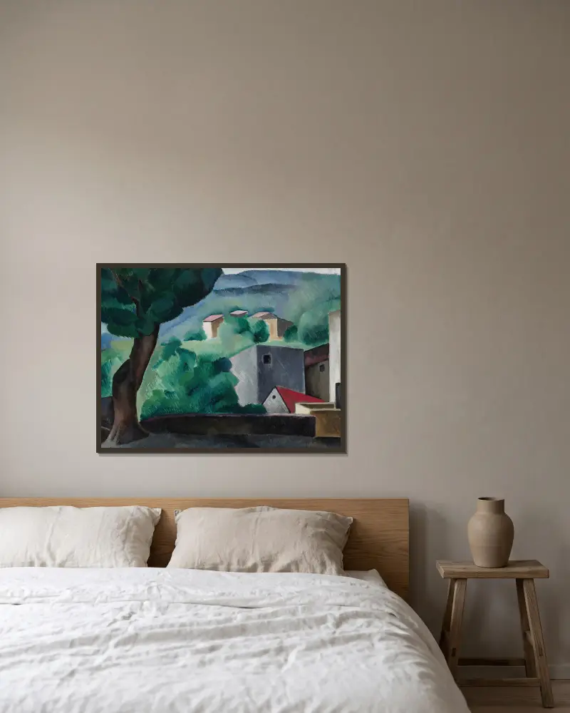 Pejzaż z Céret, Moïse Kisling w ramie na ścianie