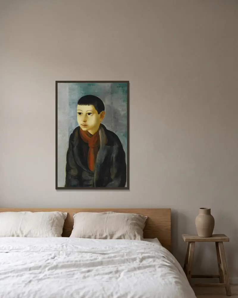 Portret młodego chłopca, Moïse Kisling w ramie na ścianie