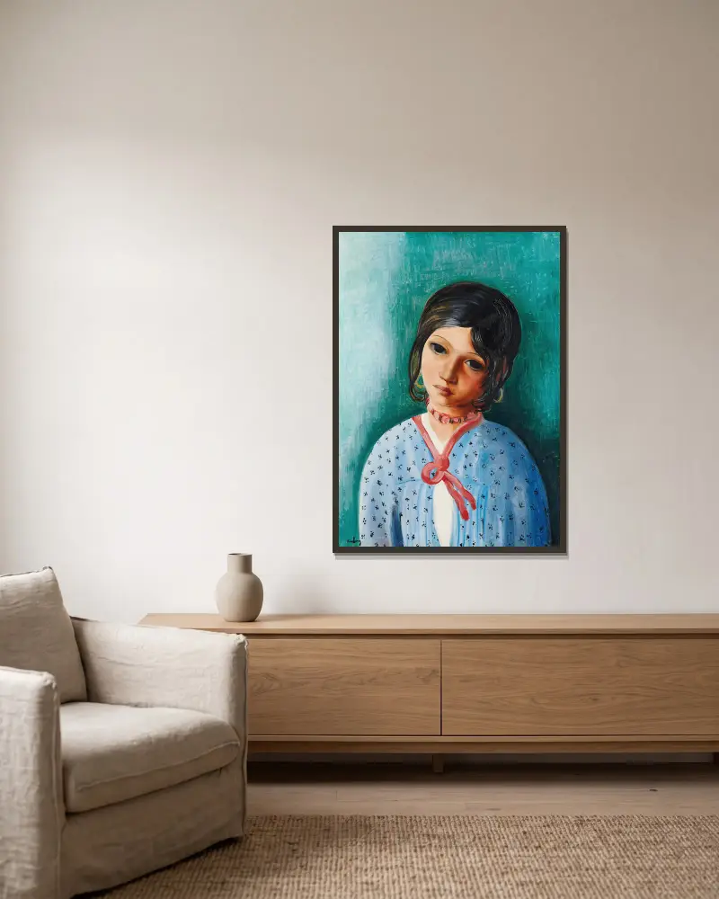 Portrét dítěte, Moïse Kisling v rámu na stěně