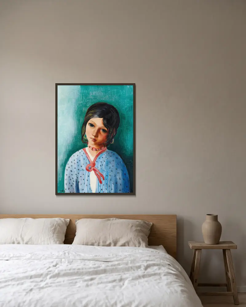 Portrét dítěte, Moïse Kisling v rámu na stěně