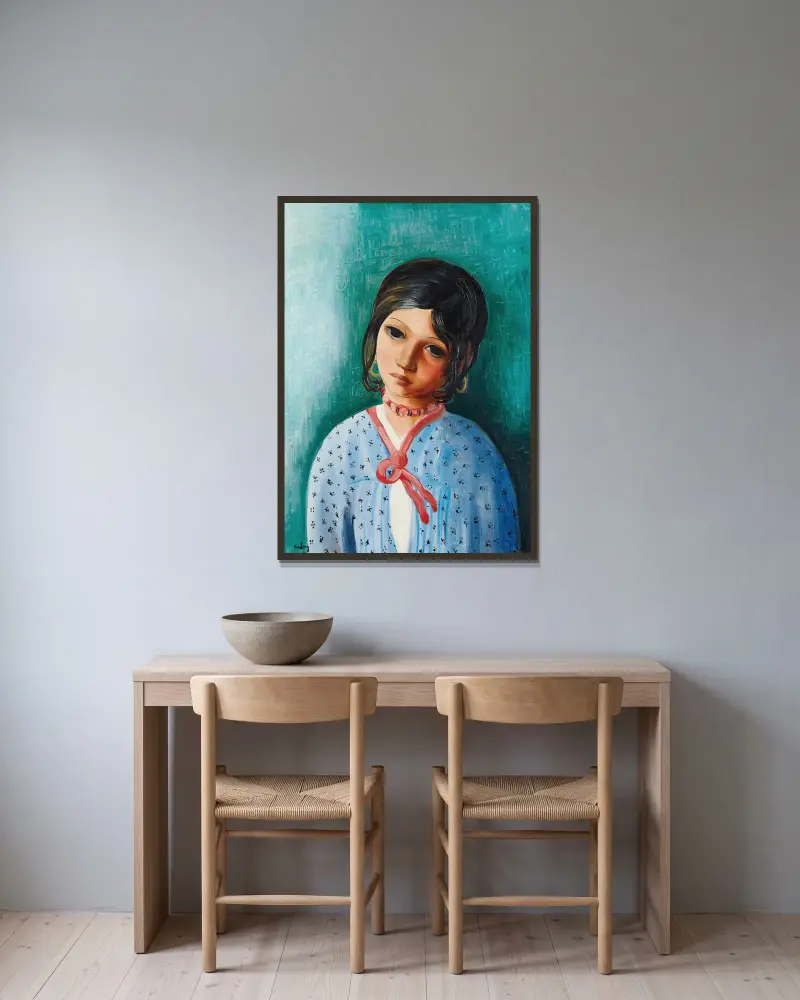 Portrét dítěte, Moïse Kisling v rámu na stěně