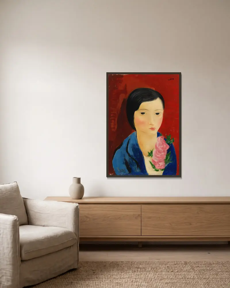 Portret, Moïse Kisling w ramie na ścianie