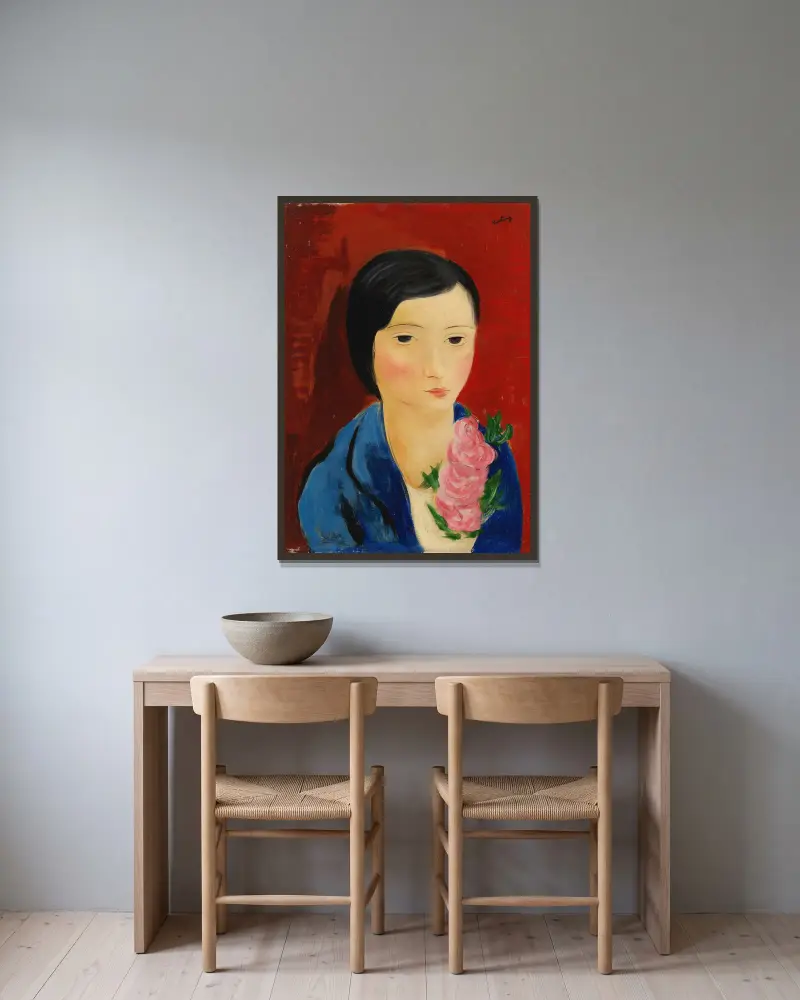 Portret, Moïse Kisling w ramie na ścianie