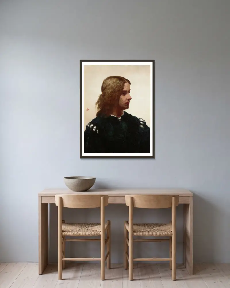 Idealna głowa, William Morris Hunt w ramie na ścianie