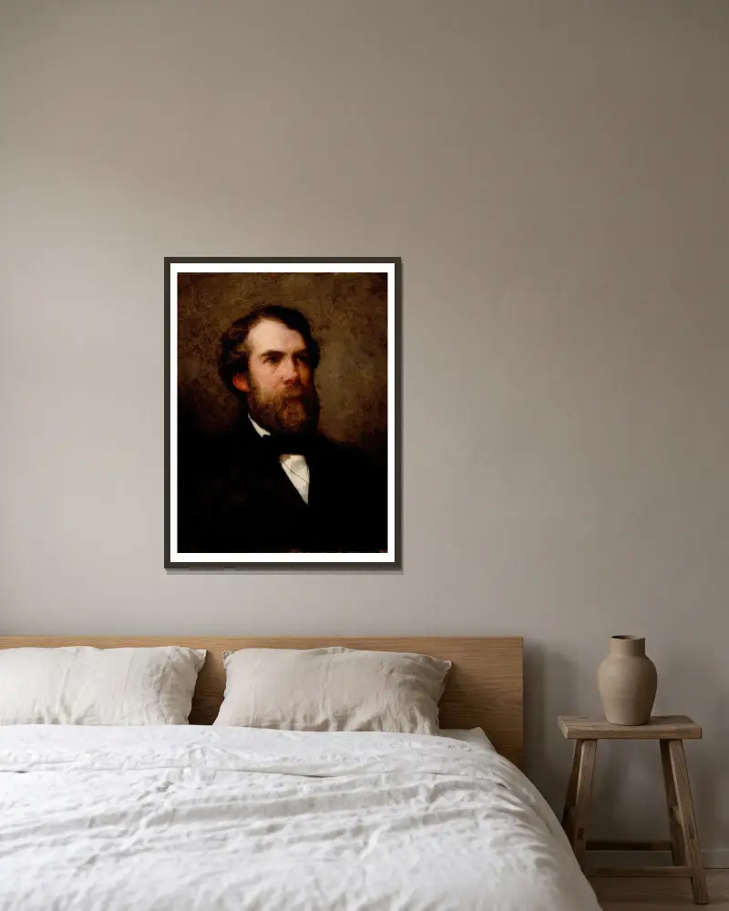 Portrait of Edward Wheelwright av William Morris Hunt inramad på en vägg