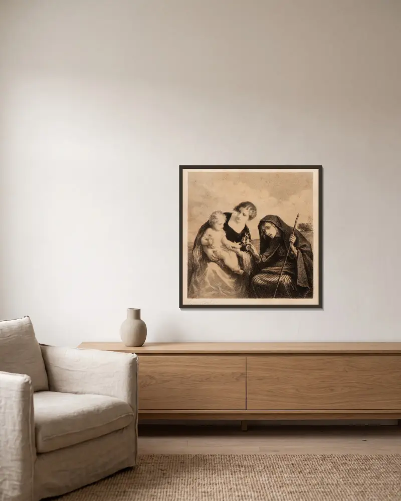 Wróżka, William Morris Hunt w ramie na ścianie