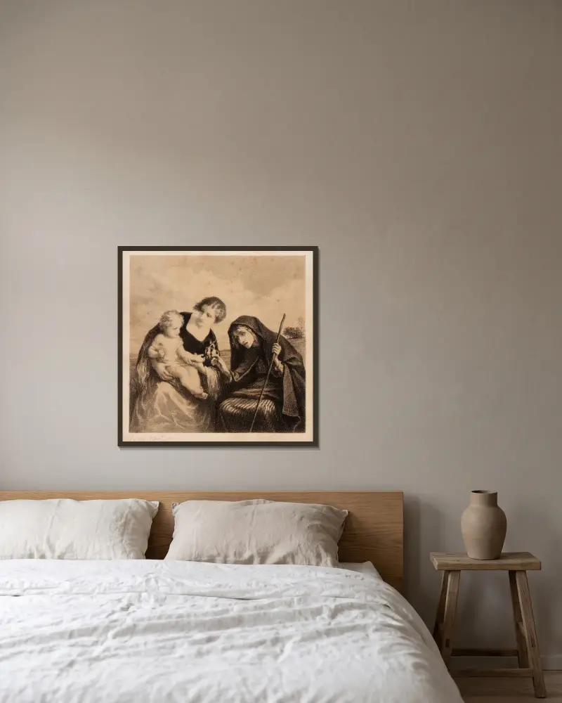 Wróżka, William Morris Hunt w ramie na ścianie