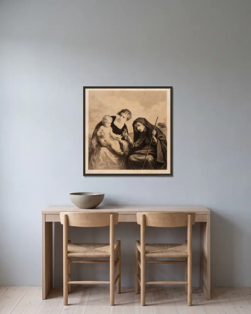 Wróżka, William Morris Hunt w ramie na ścianie