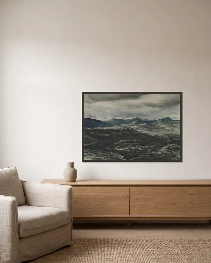 Sturmwetter, Ronda, Spanien von Muirhead Bone gerahmt an einer Wand
