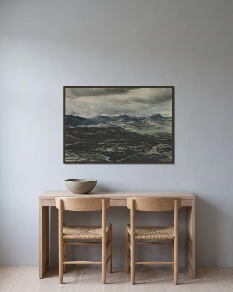 Sturmwetter, Ronda, Spanien von Muirhead Bone gerahmt an einer Wand