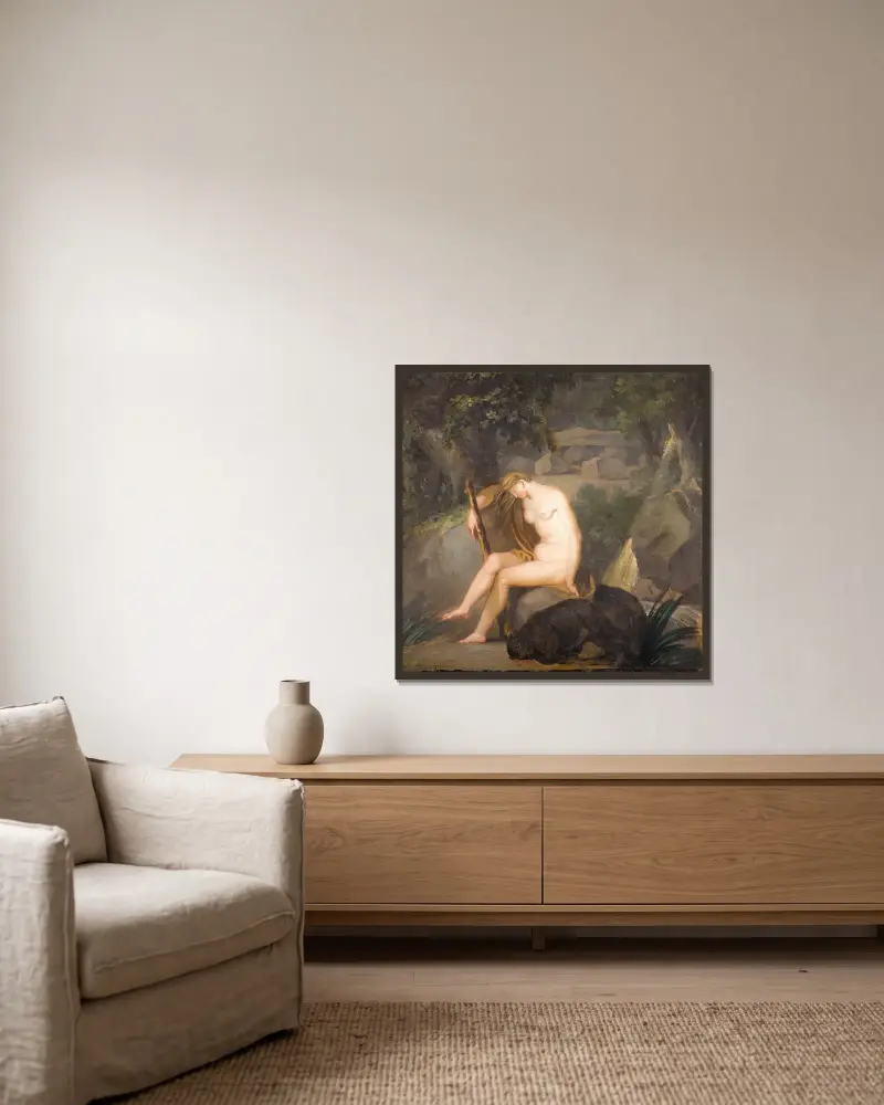 Nature Untamed av Nicolai Abildgaard inramad på en vägg