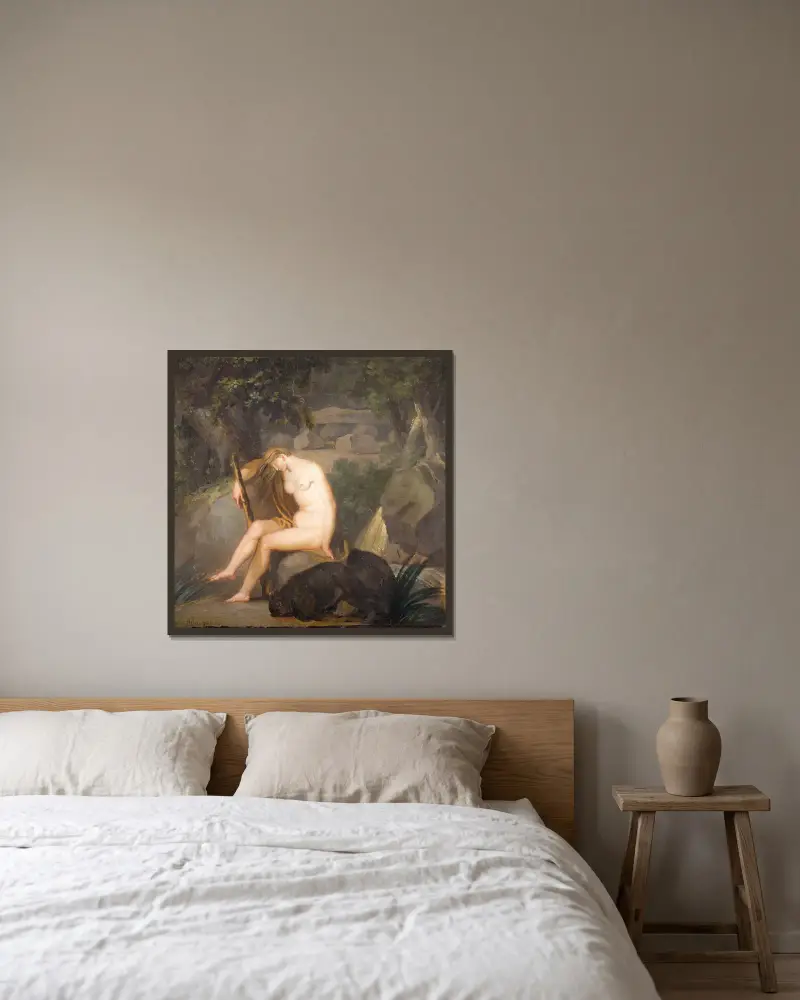 Nature Untamed av Nicolai Abildgaard inramad på en vägg