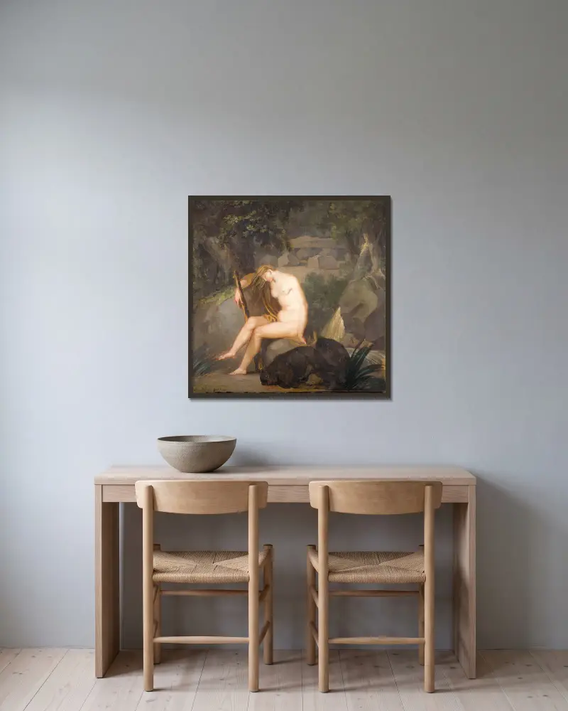 Nature Untamed av Nicolai Abildgaard inramad på en vägg