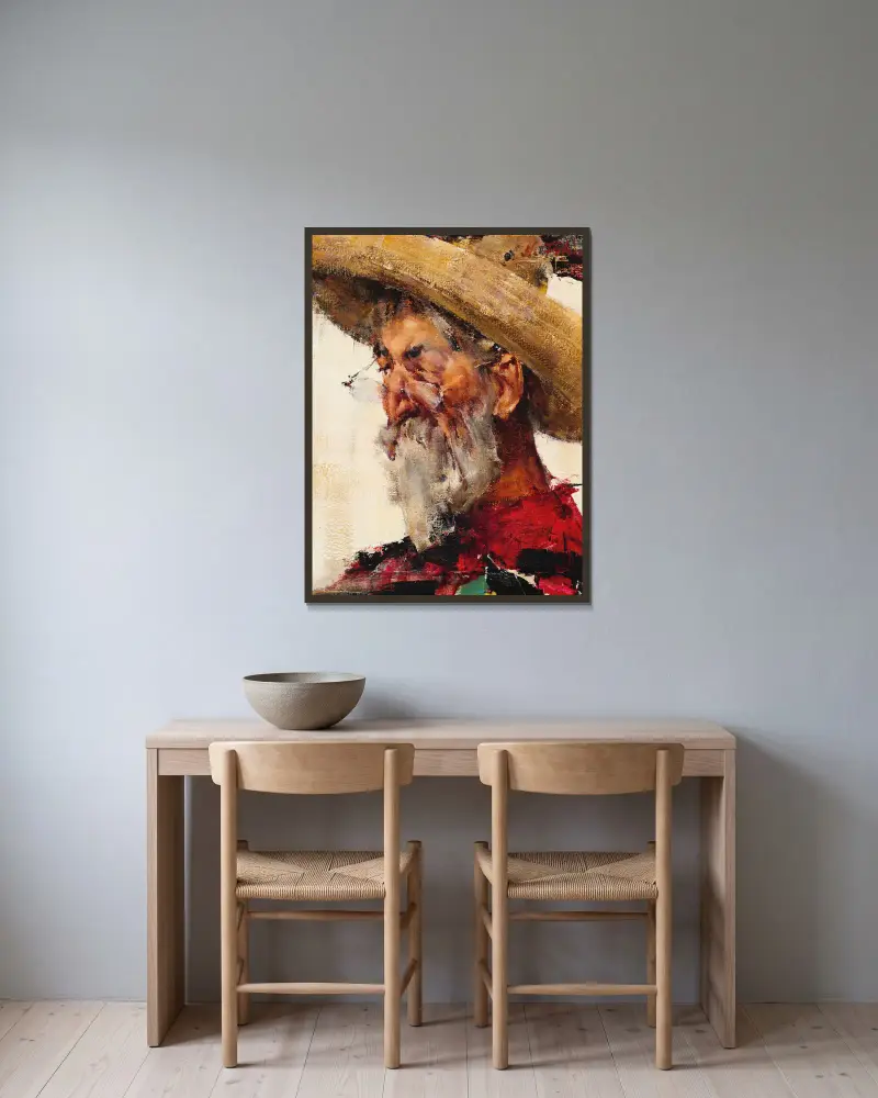 Abuelo, Nicolai Fechin w ramie na ścianie