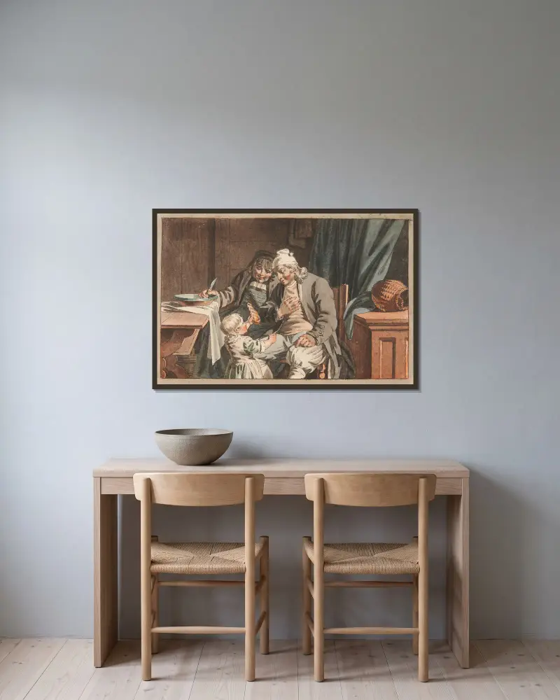 Návrat z trhu, Franz Niklaus König v rámu na stěně