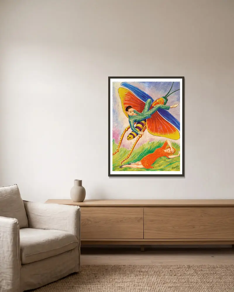 Gräshoppan, Nils Dardel v rámu na stěně