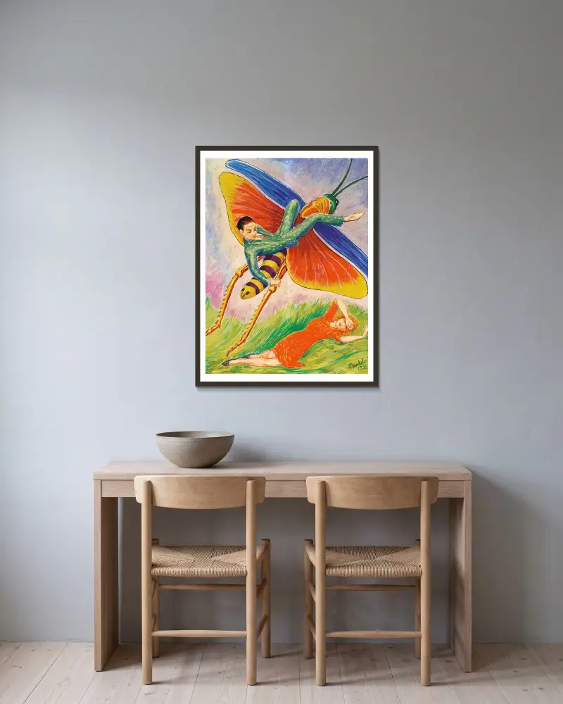 Gräshoppan, Nils Dardel v rámu na stěně