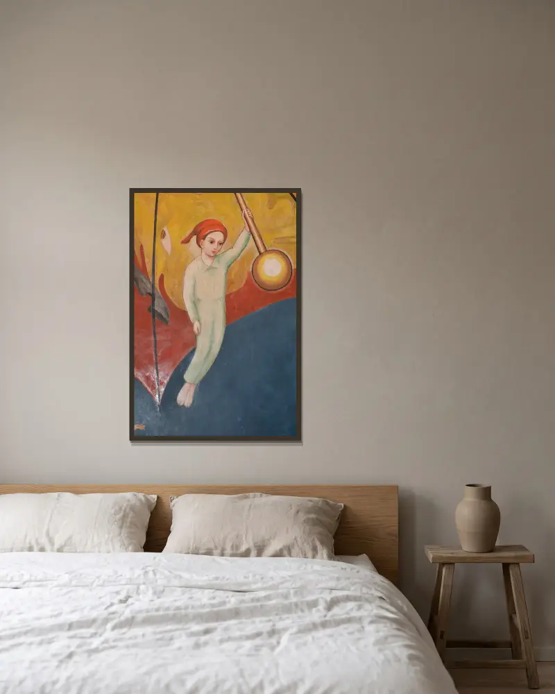 John Blund av Nils Dardel inramad på en vägg