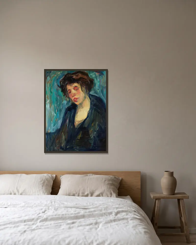 Kvinna av Nils Dardel inramad på en vägg