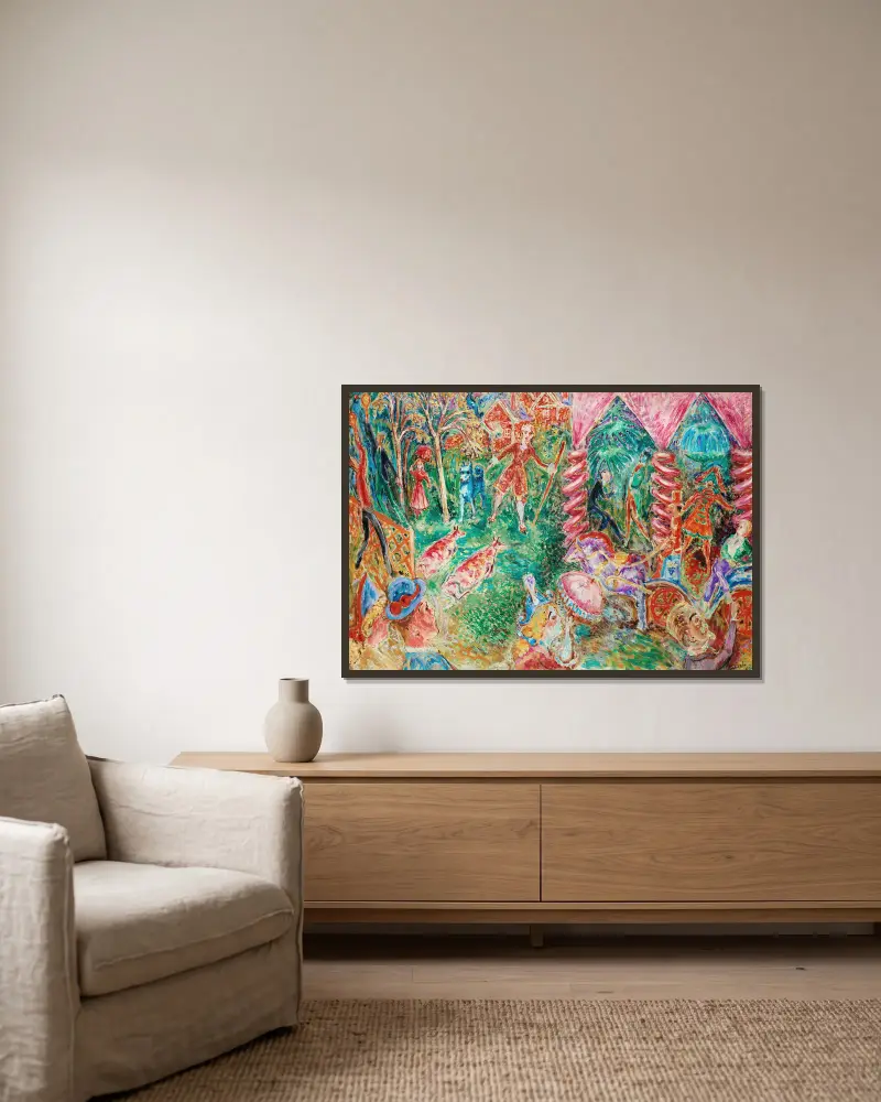 Turisthotellet i Rättvik av Nils Dardel inramad på en vägg