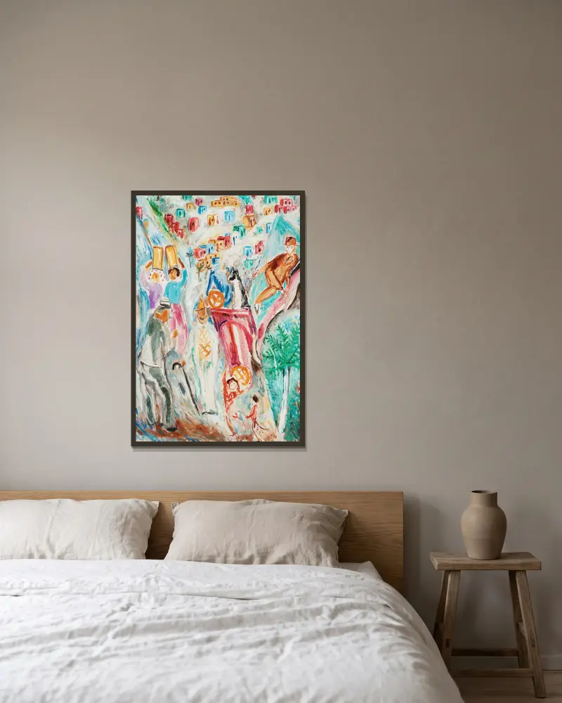 Turisten på Teneriffa av Nils Dardel inramad på en vägg