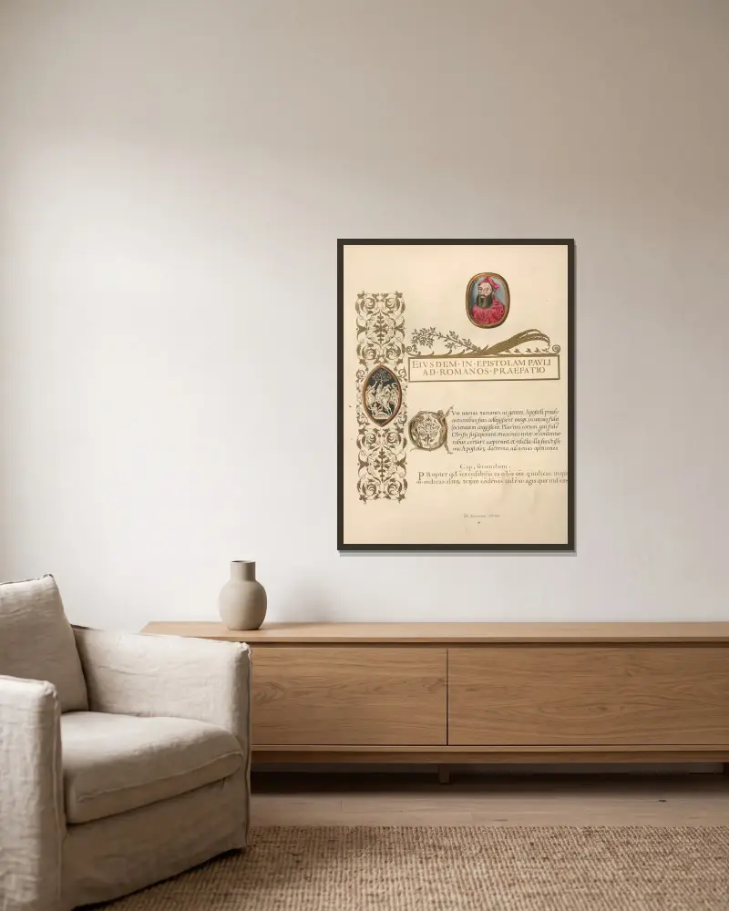 The Soanean Clovio von John Obadiah Westwood gerahmt an einer Wand