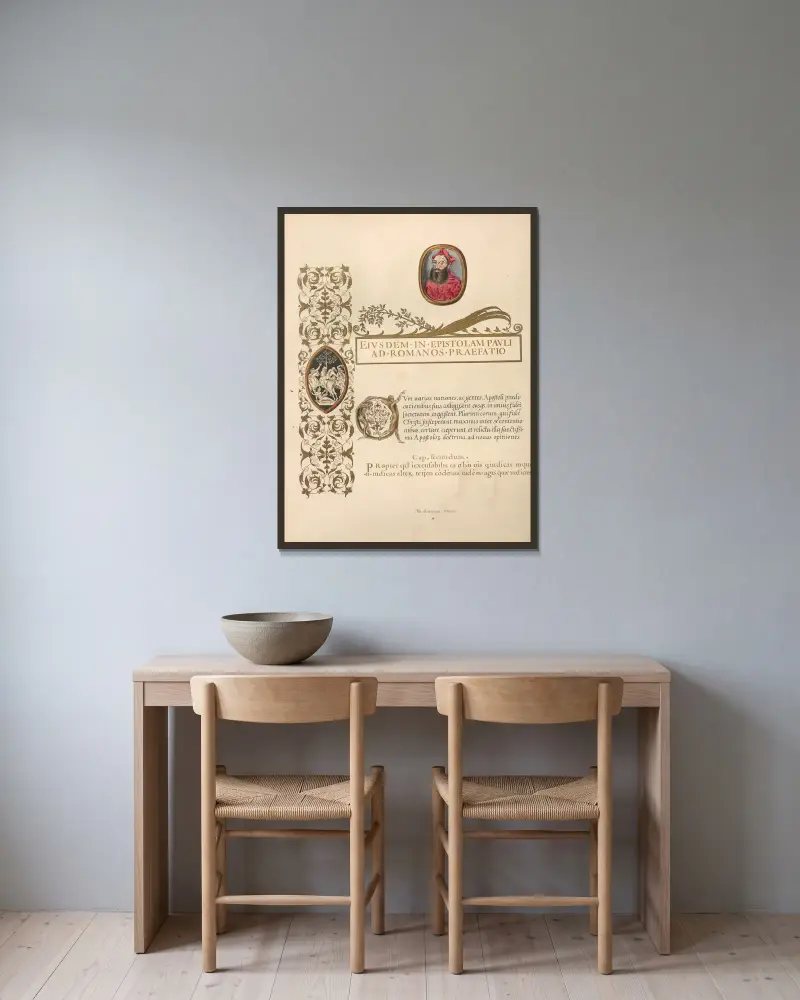 The Soanean Clovio von John Obadiah Westwood gerahmt an einer Wand