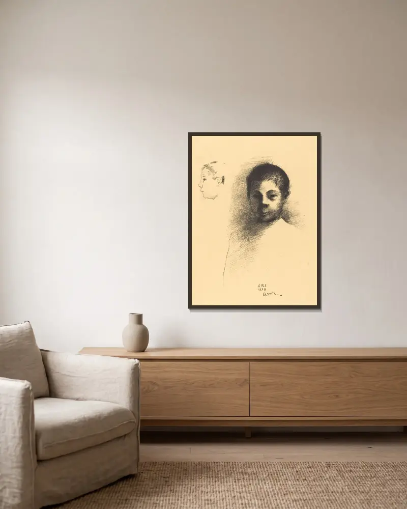Ari von Odilon Redon gerahmt an einer Wand