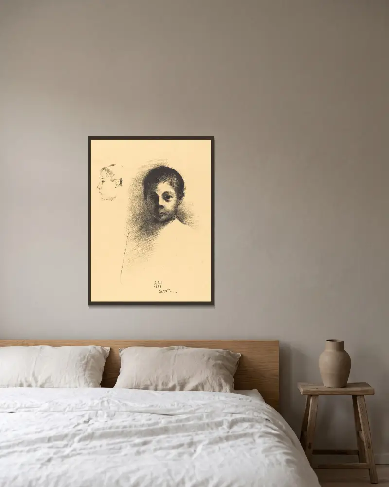 Ari von Odilon Redon gerahmt an einer Wand