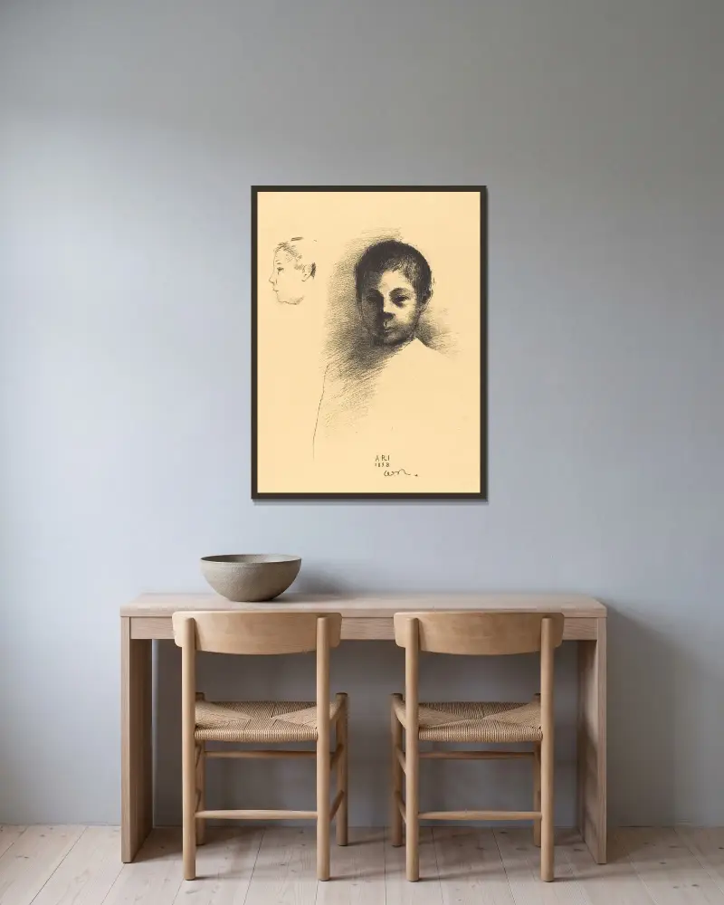 Ari von Odilon Redon gerahmt an einer Wand