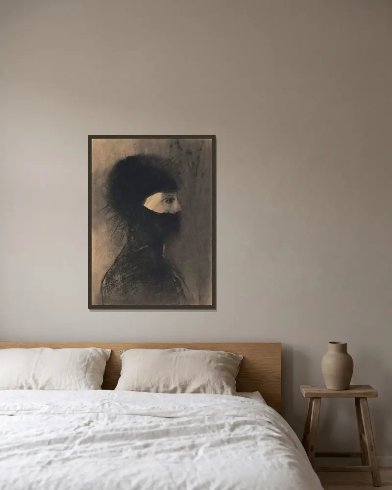 Zbroja, Odilon Redon w ramie na ścianie