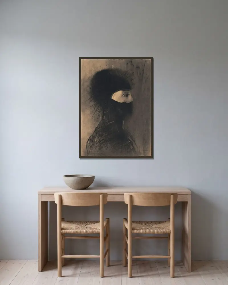 Zbroja, Odilon Redon w ramie na ścianie