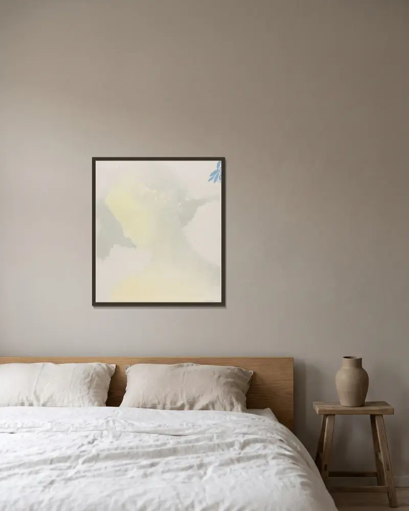 Beatrice av Odilon Redon inramad på en vägg