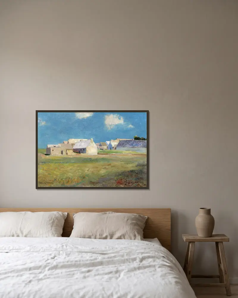 Bretaňská vesnice, Odilon Redon v rámu na stěně