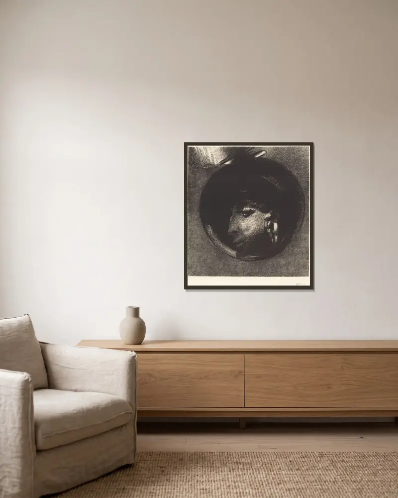 Cellule Auriculaire (Ohrzelle) von Odilon Redon gerahmt an einer Wand