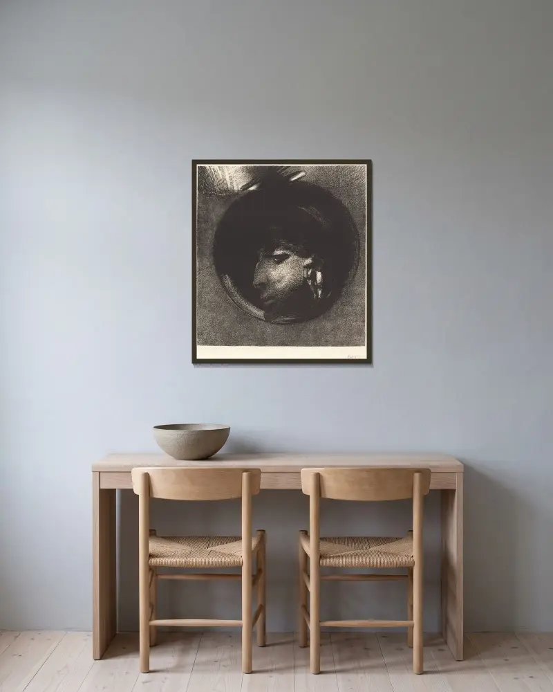 Cellule Auriculaire (Ohrzelle) von Odilon Redon gerahmt an einer Wand