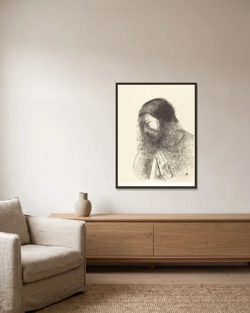 Det är jag, Johannes, som såg och hörde dessa ting av Odilon Redon inramad på en vägg