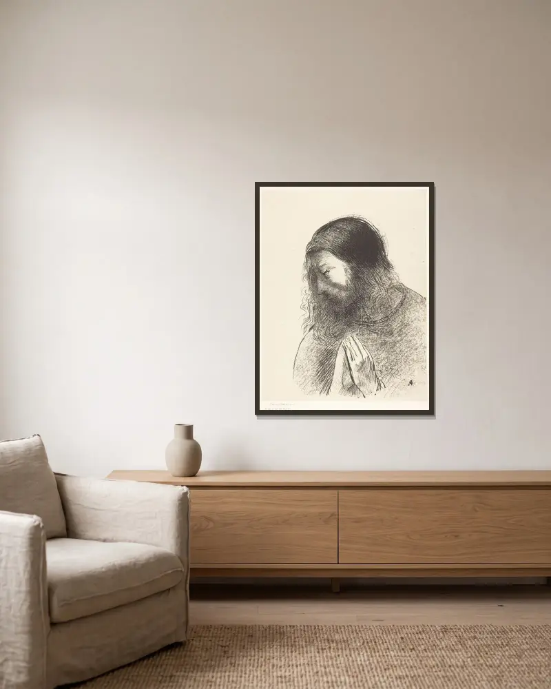 Det är jag, Jean, som har sett och hört dessa ting av Odilon Redon inramad på en vägg
