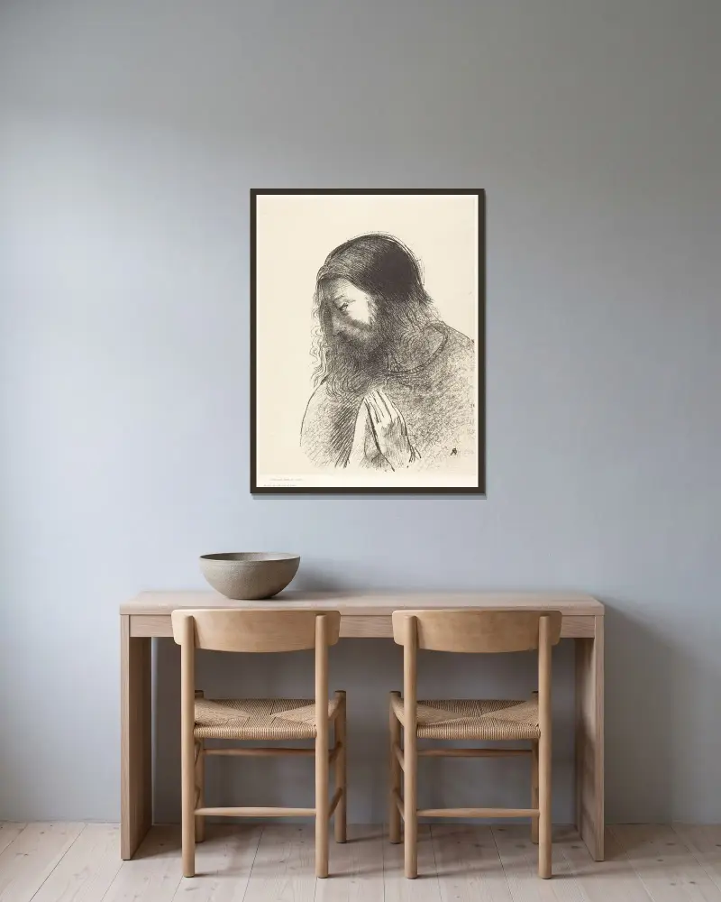 Det är jag, Jean, som har sett och hört dessa ting av Odilon Redon inramad på en vägg