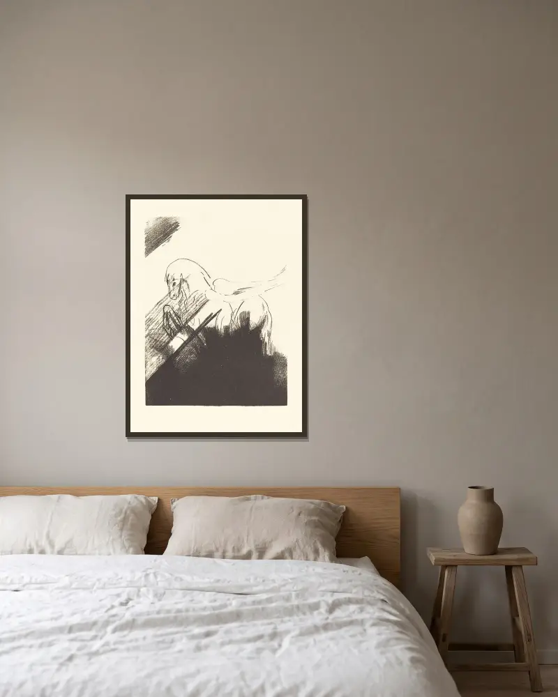 Okřídlený kůň, Odilon Redon v rámu na stěně
