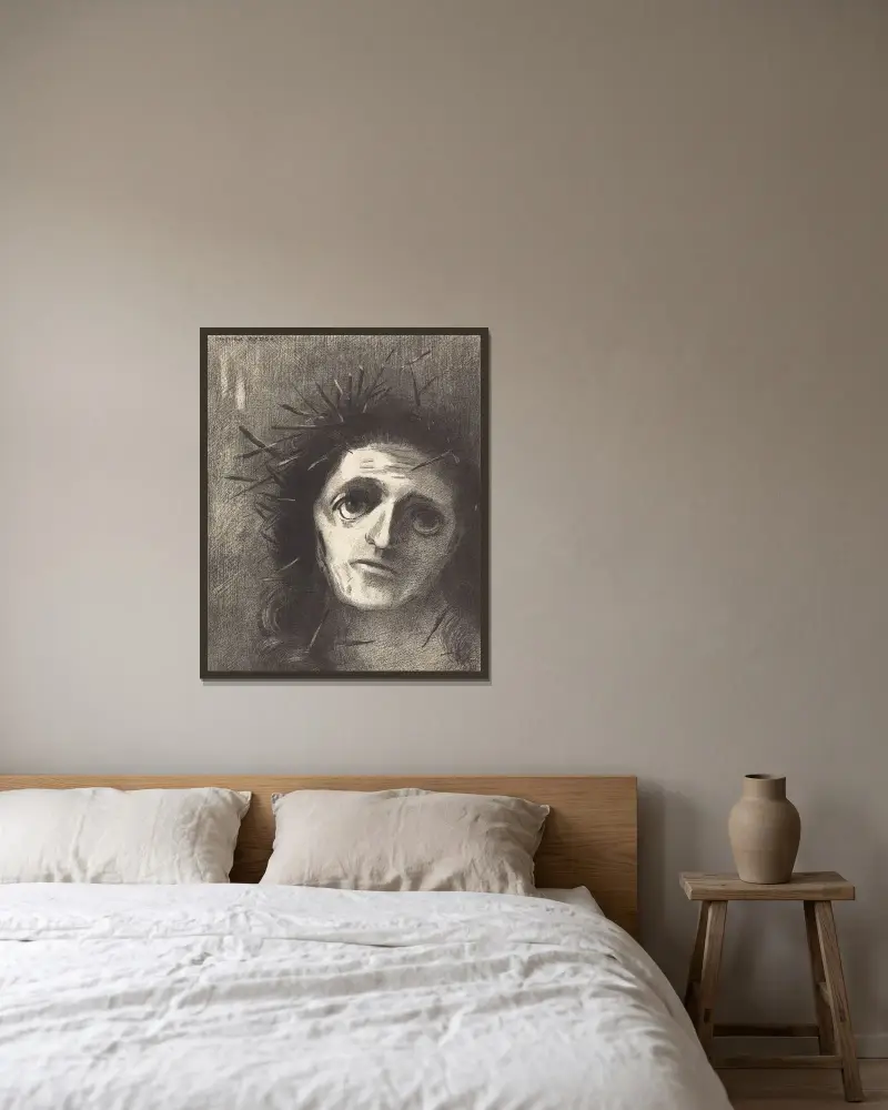 Christus, 1887 – Nr. 2 von Odilon Redon gerahmt an einer Wand