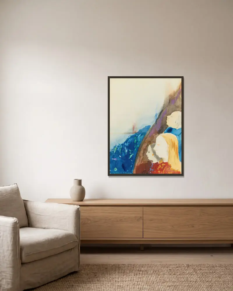 Kontemplace, Odilon Redon v rámu na stěně