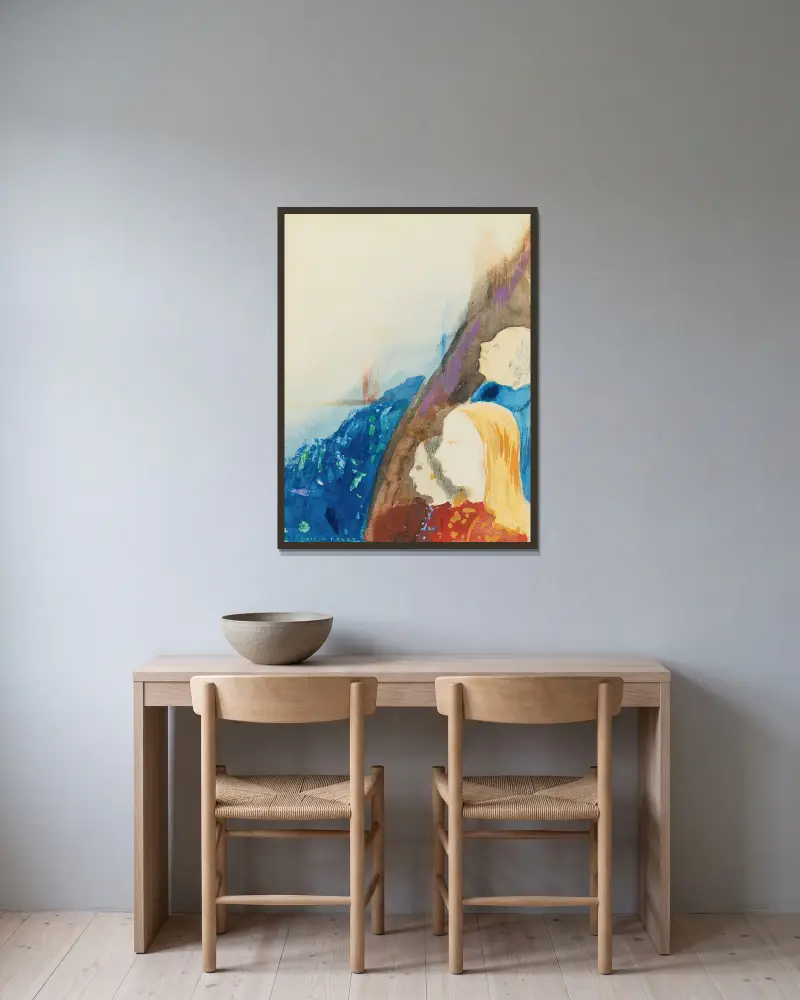 Kontemplace, Odilon Redon v rámu na stěně