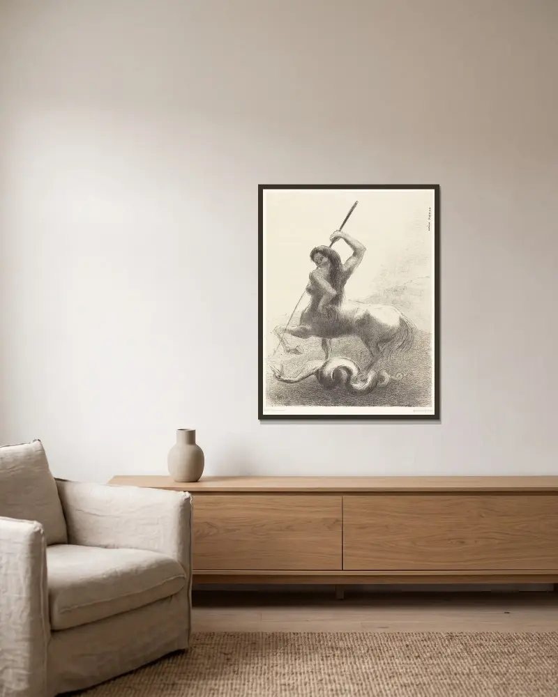 Det fanns strider och förgäves segrar av Odilon Redon inramad på en vägg